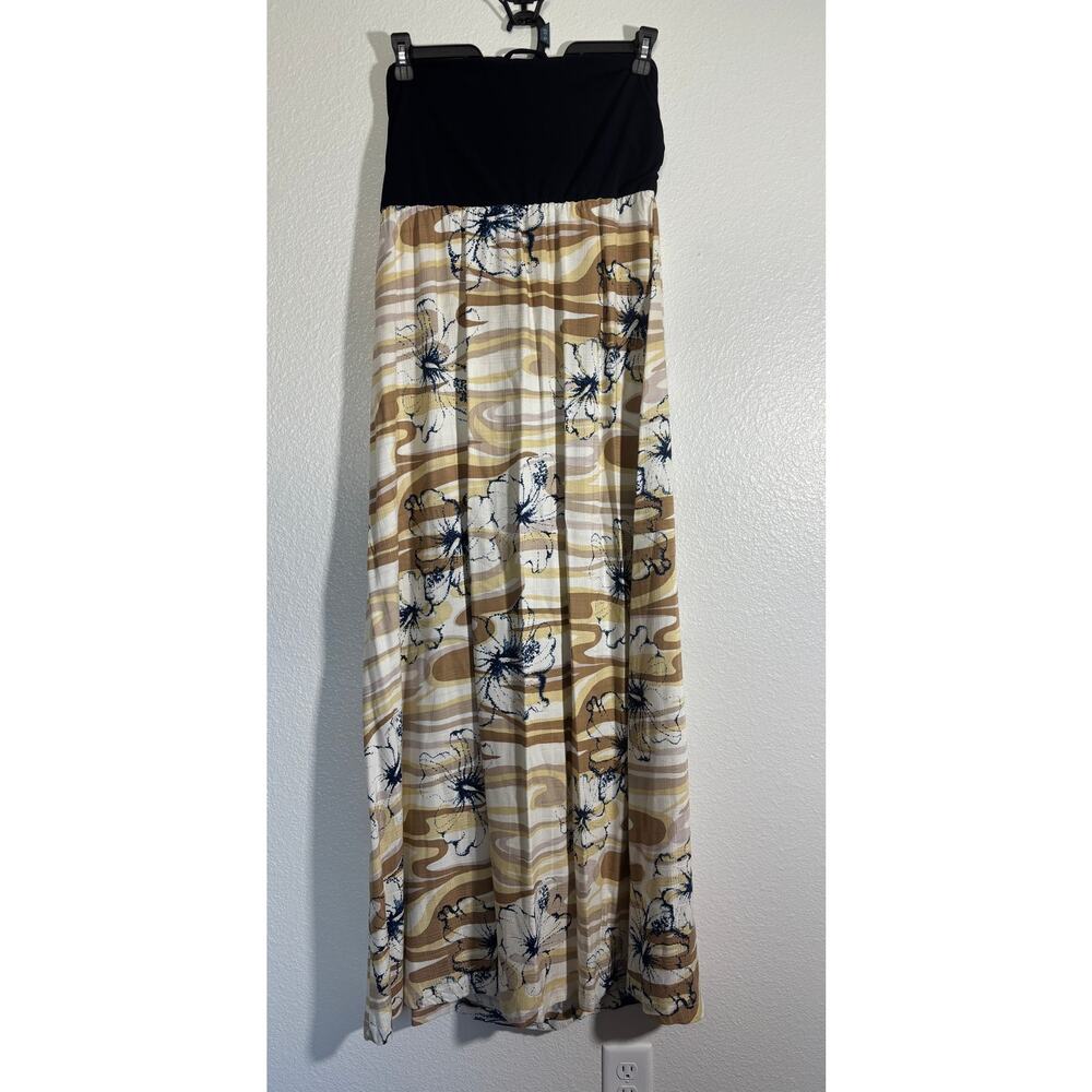 Kai Women's Size XL Halter Maxi Dress Hawaiian Hibiscus Floral Resort Wear